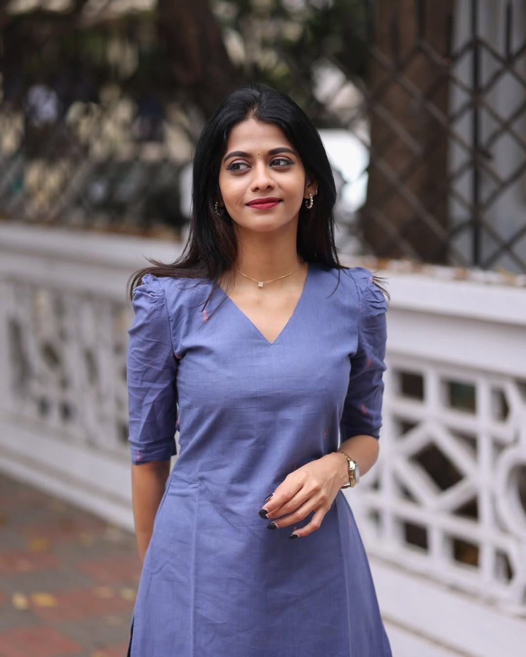 Azure Blossom Kurti