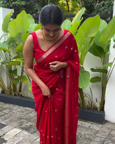 Kumkumam Red Viscous Saree