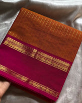 Tansha Rust Silk Saree