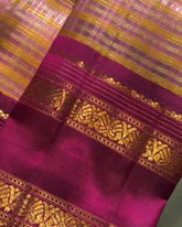 Yellow-Pink Ikkat Saree