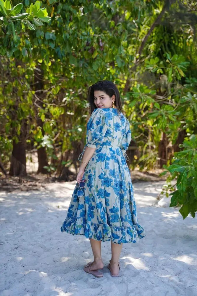 97-AZURE BLOOM DRESS