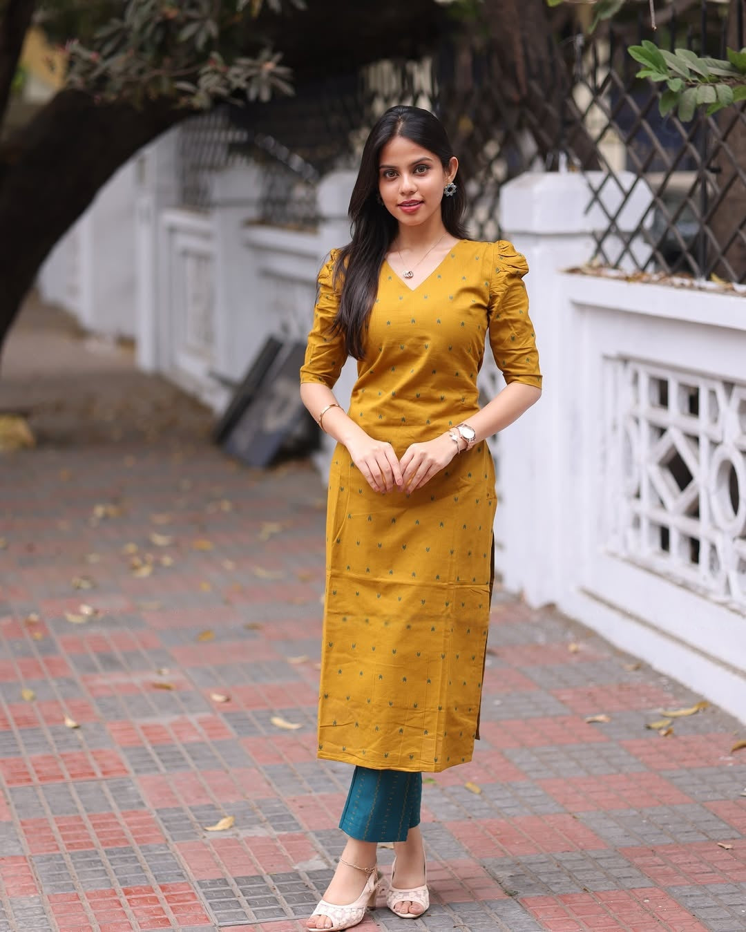 Azure Blossom Kurti
