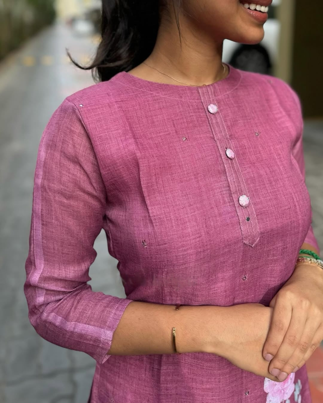 Elegent Pink Kurti with Dupatta