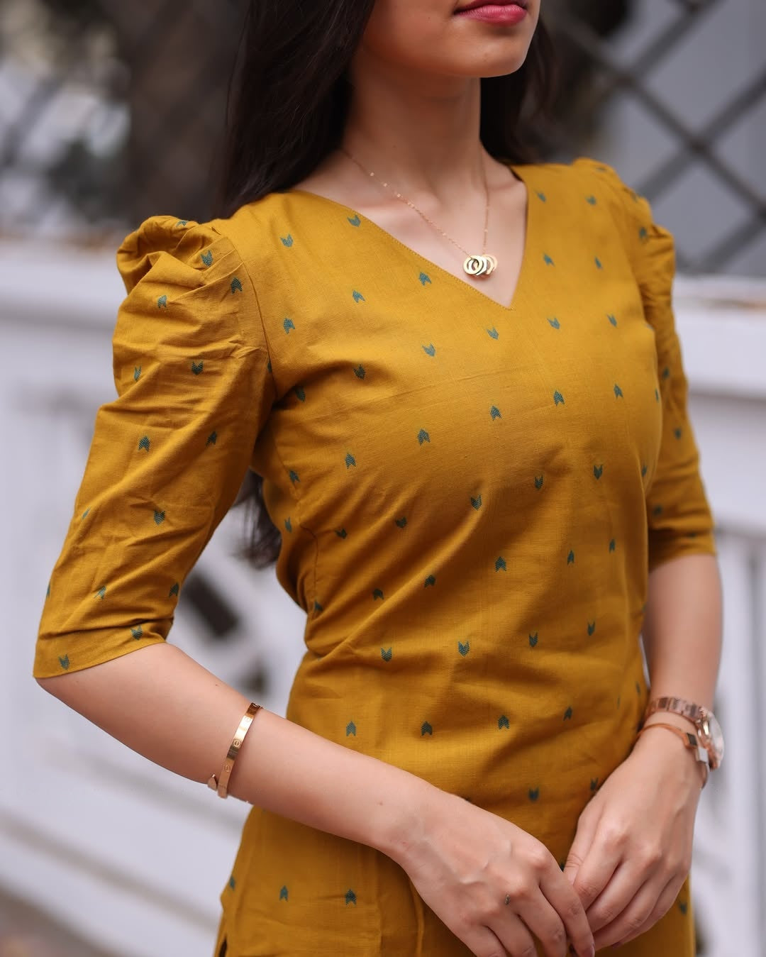 Azure Blossom Kurti