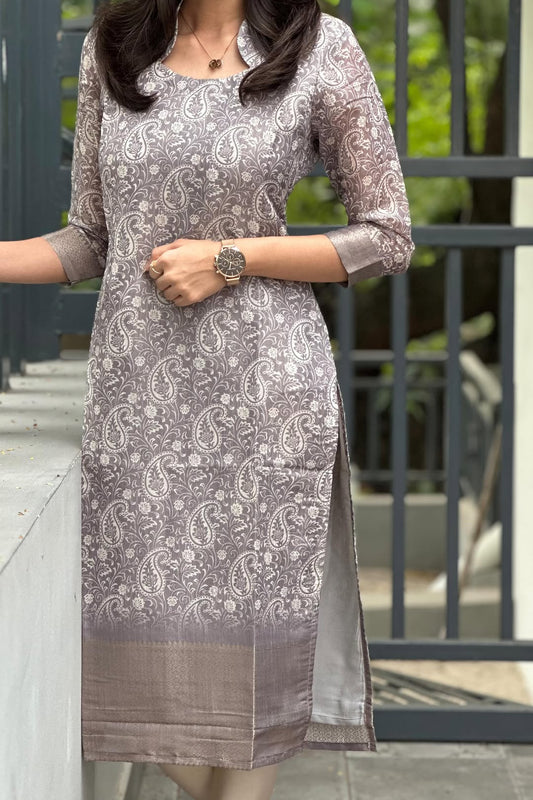 Silver Petal Kurti