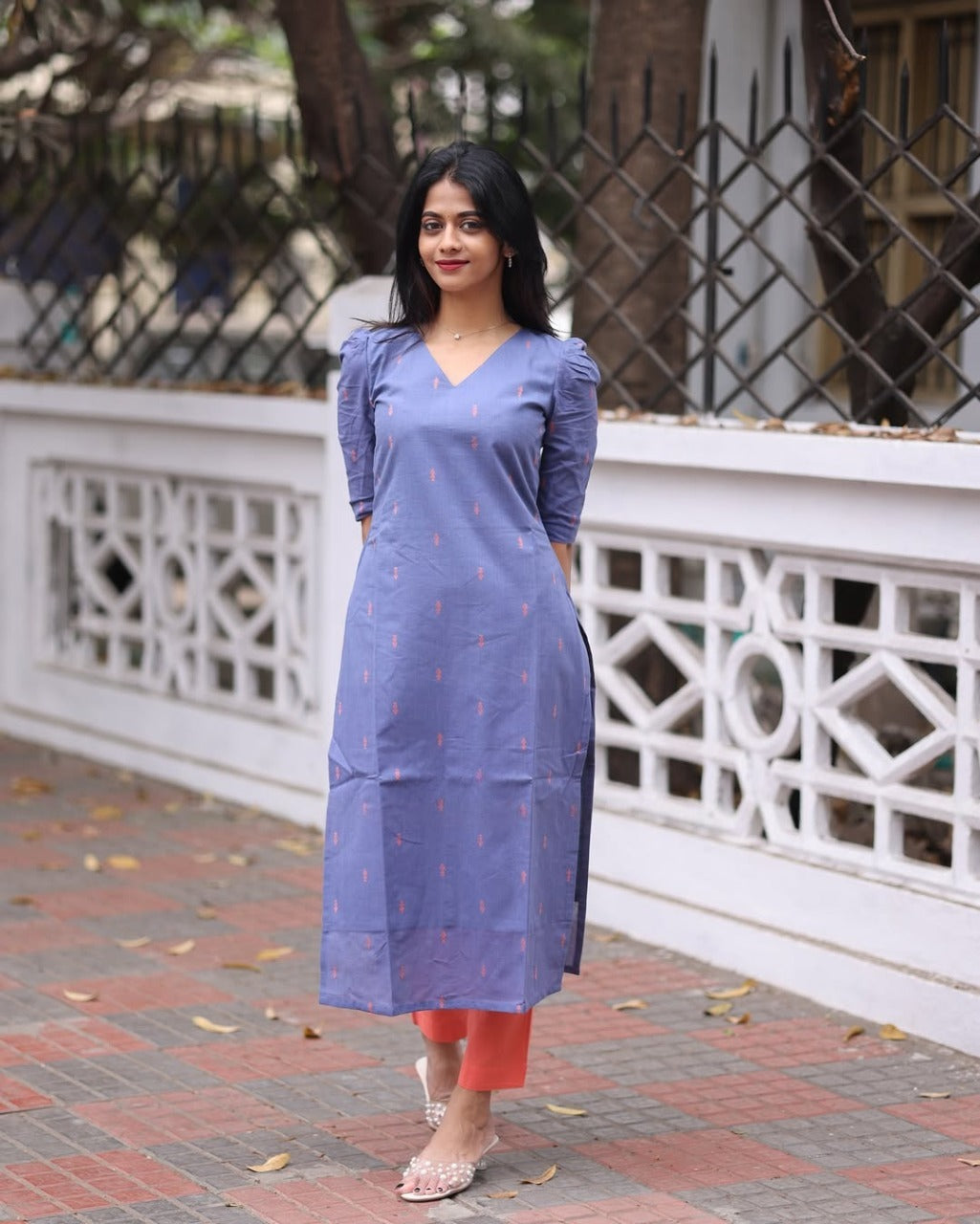 Azure Blossom Kurti