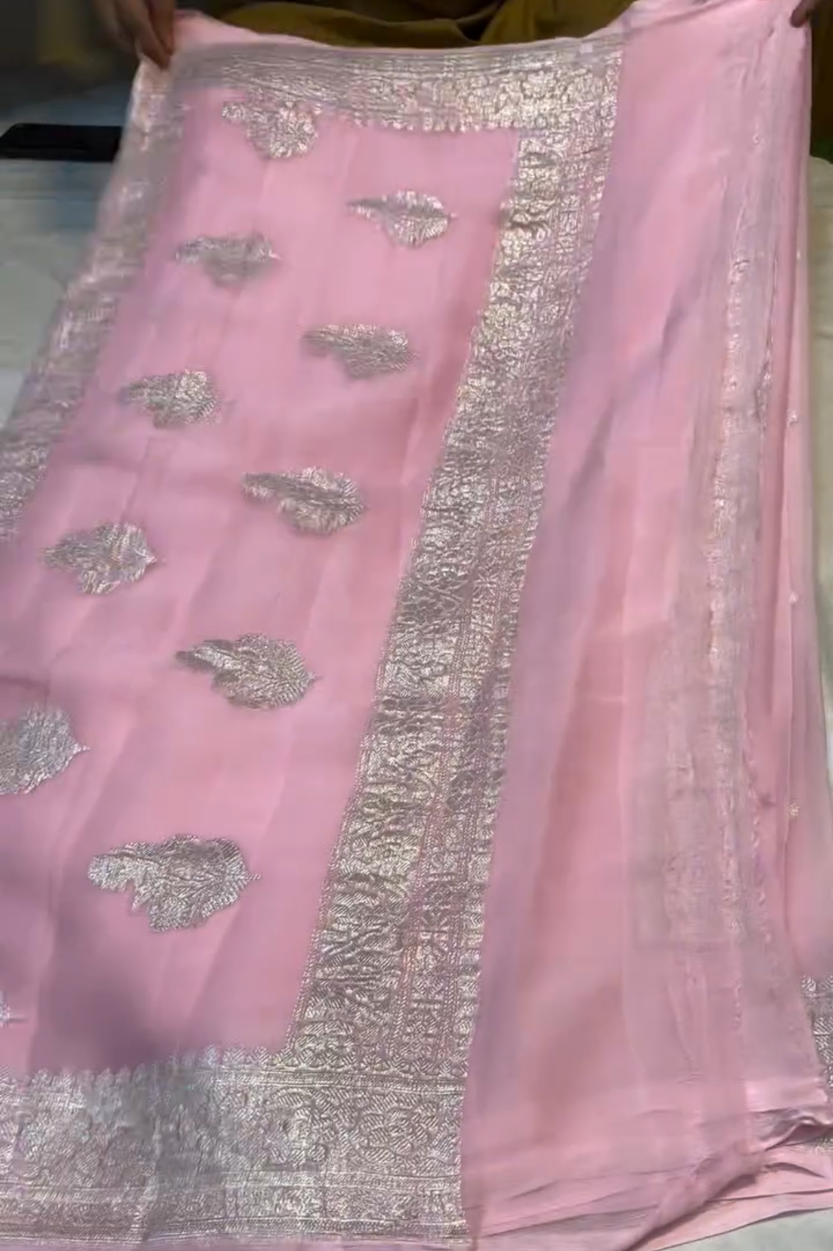 Blush Zari Silk Saree