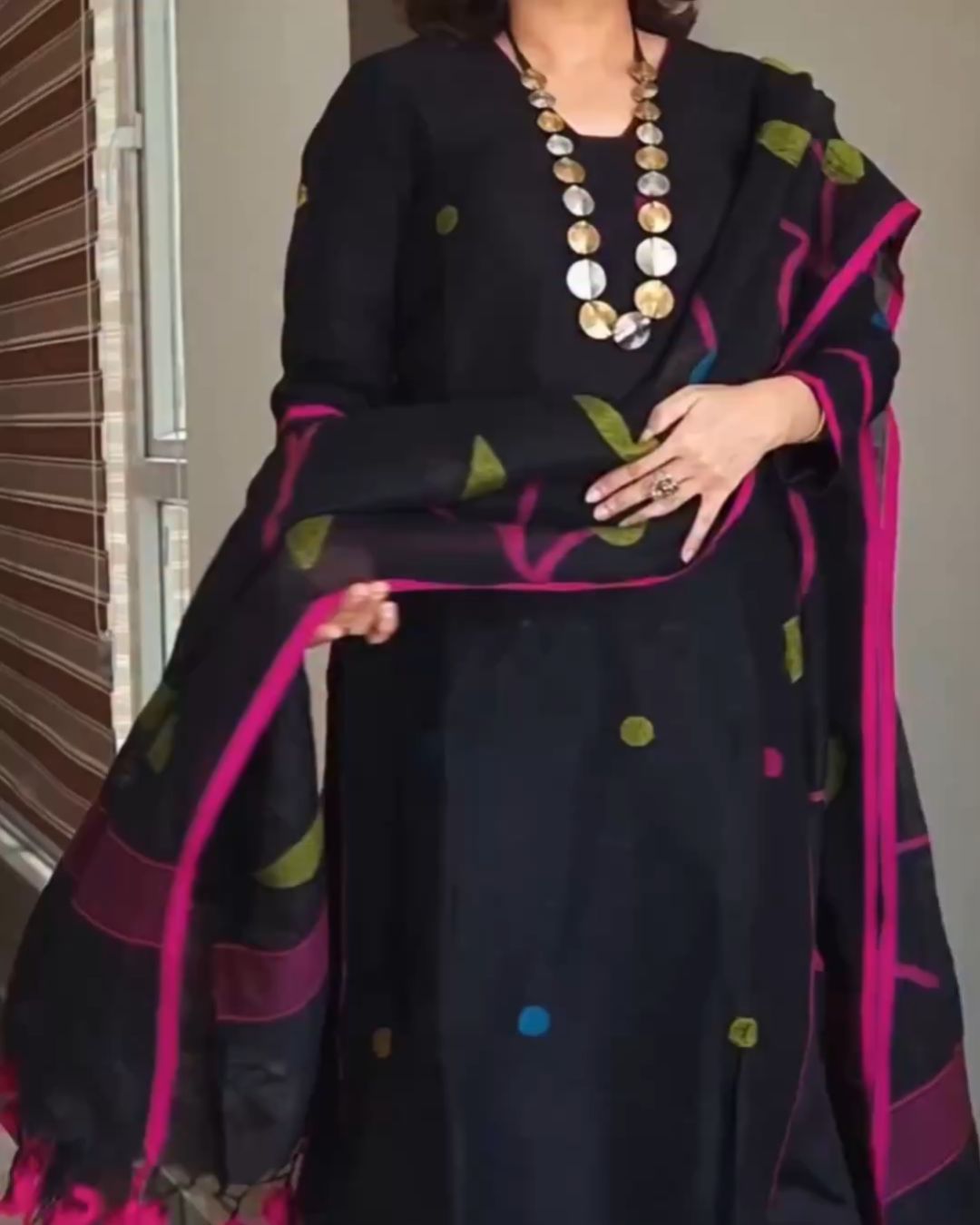Krishnaveni Cotton Jari Suit