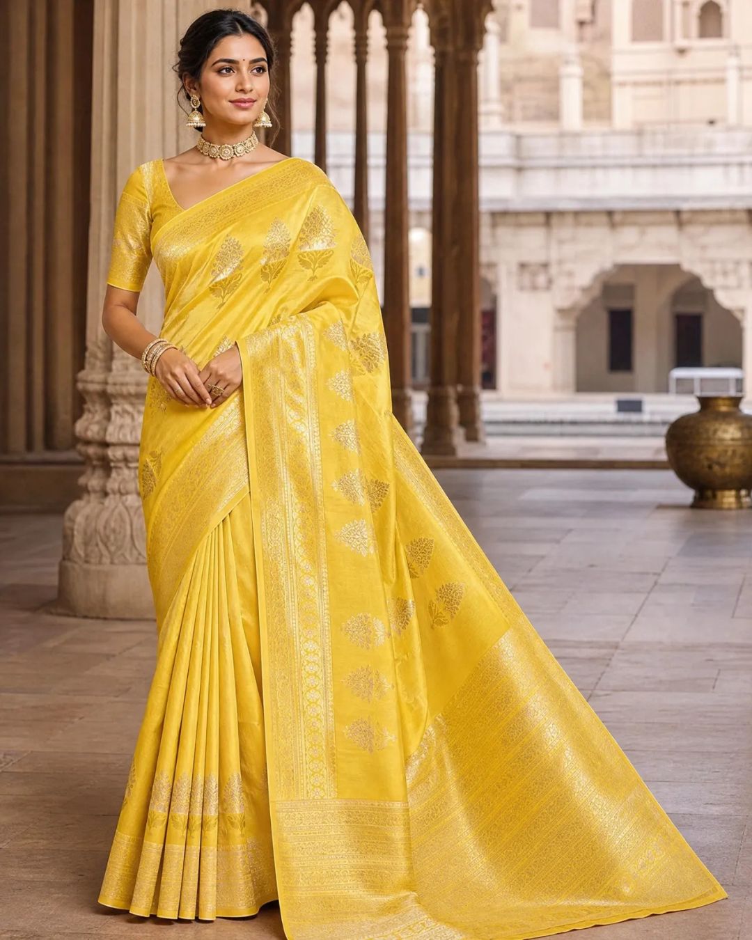 Pasupu Kanthi Silk Saree