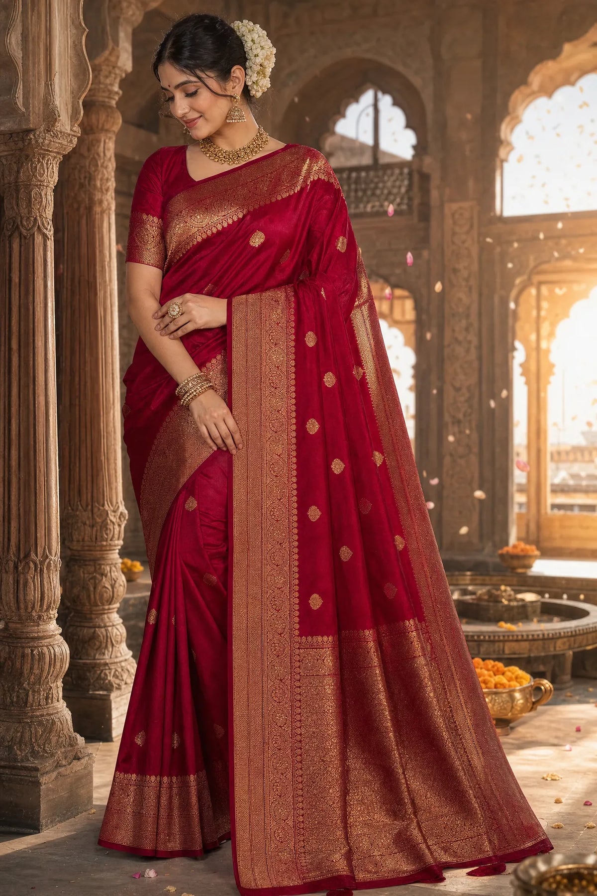 Sindoori Silk Saree