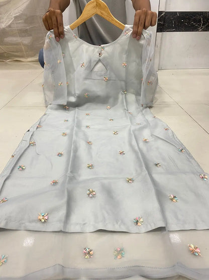 SILVER  KURTI