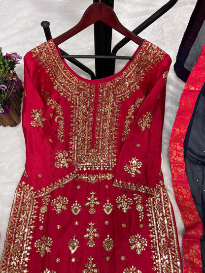 SEQUENCE WORK KURTI PLAZO