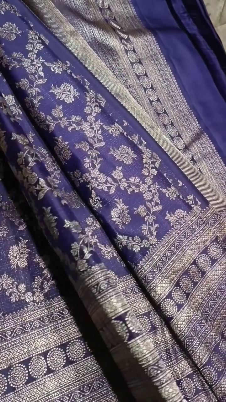 Kanchipuram royal blue vintage