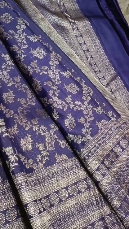 Kanchipuram royal blue vintage