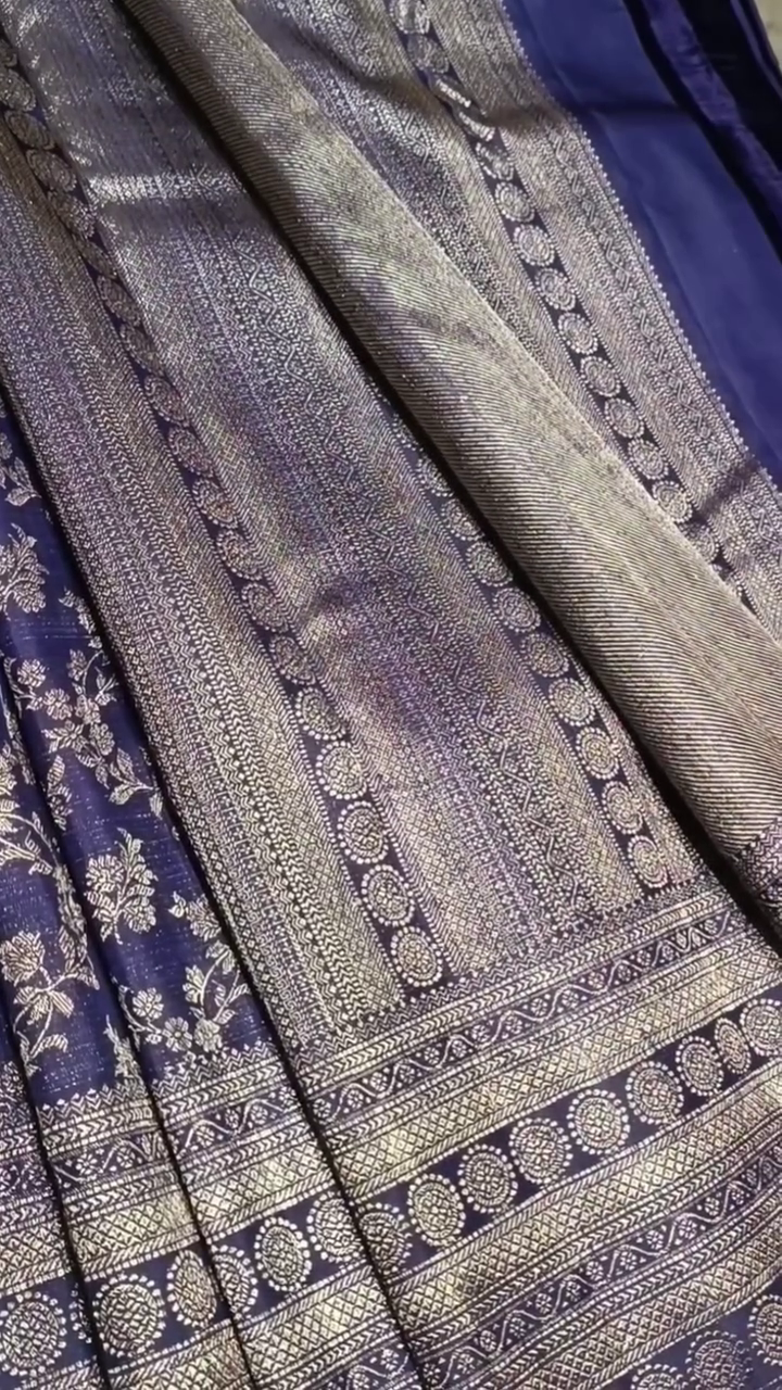 Kanchipuram royal blue vintage