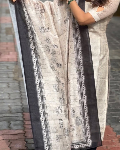 Elegant Tussar Silk Kurti With Dupatta