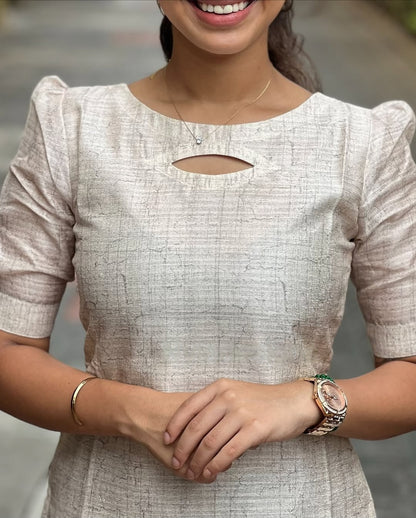 Elegant Tussar Silk Kurti With Dupatta